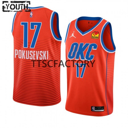 Dres Oklahoma City Thunder Aleksej Pokusevski 17 Nike 2022-23 Statement Edition Naranča Swingman - Dječji